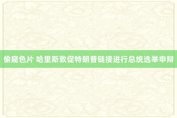 偷窥色片 哈里斯敦促特朗普链接进行总统选举申辩