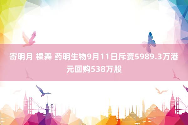 寄明月 裸舞 药明生物9月11日斥资5989.3万港元回购538万股