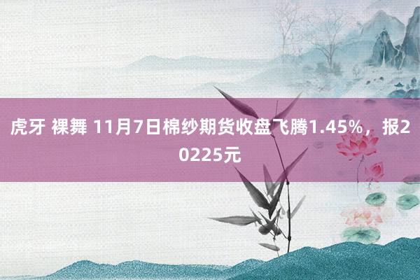 虎牙 裸舞 11月7日棉纱期货收盘飞腾1.45%，报20225元