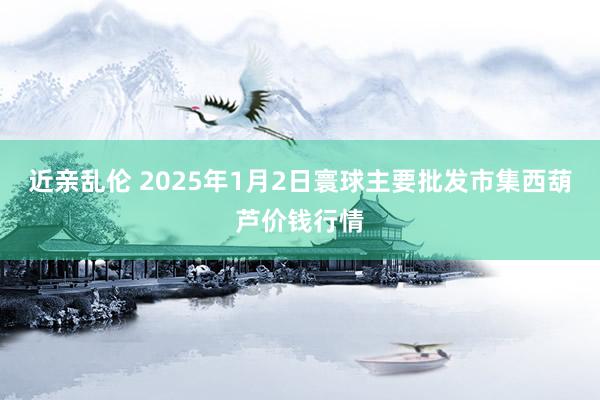 近亲乱伦 2025年1月2日寰球主要批发市集西葫芦价钱行情