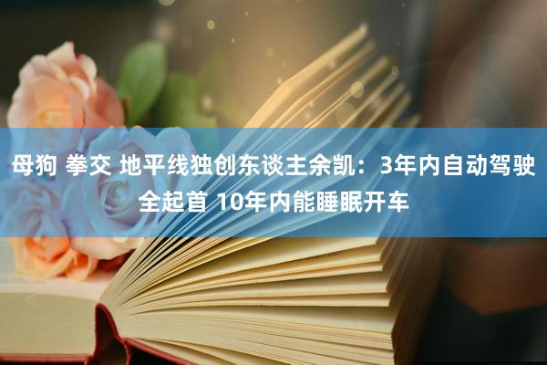 母狗 拳交 地平线独创东谈主余凯：3年内自动驾驶全起首 10年内能睡眠开车