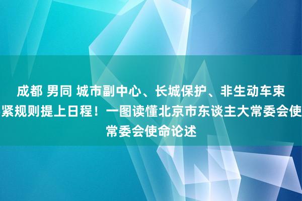 成都 男同 城市副中心、长城保护、非生动车束缚等要紧规则提上日程！一图读懂北京市东谈主大常委会使命论述