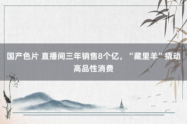 国产色片 直播间三年销售8个亿，“藏里羊”撬动高品性消费