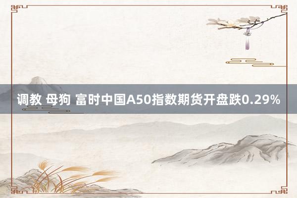 调教 母狗 富时中国A50指数期货开盘跌0.29%